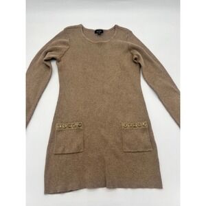 Alyx Brown Long Sleeve Sweater Dress